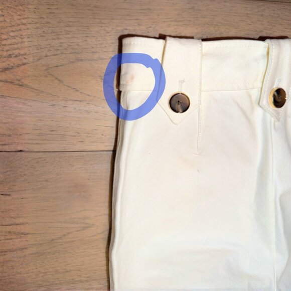 Derek Lam 10 Crosby Cream White Flare Pants Size 0 XS High Waisted Ankle Length - Picture 9 of 9